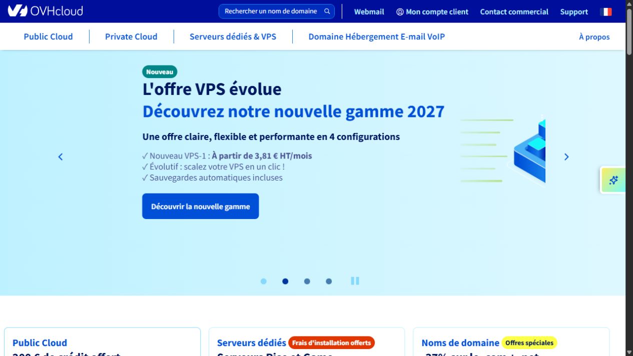 Interface d’une application professionnelle française