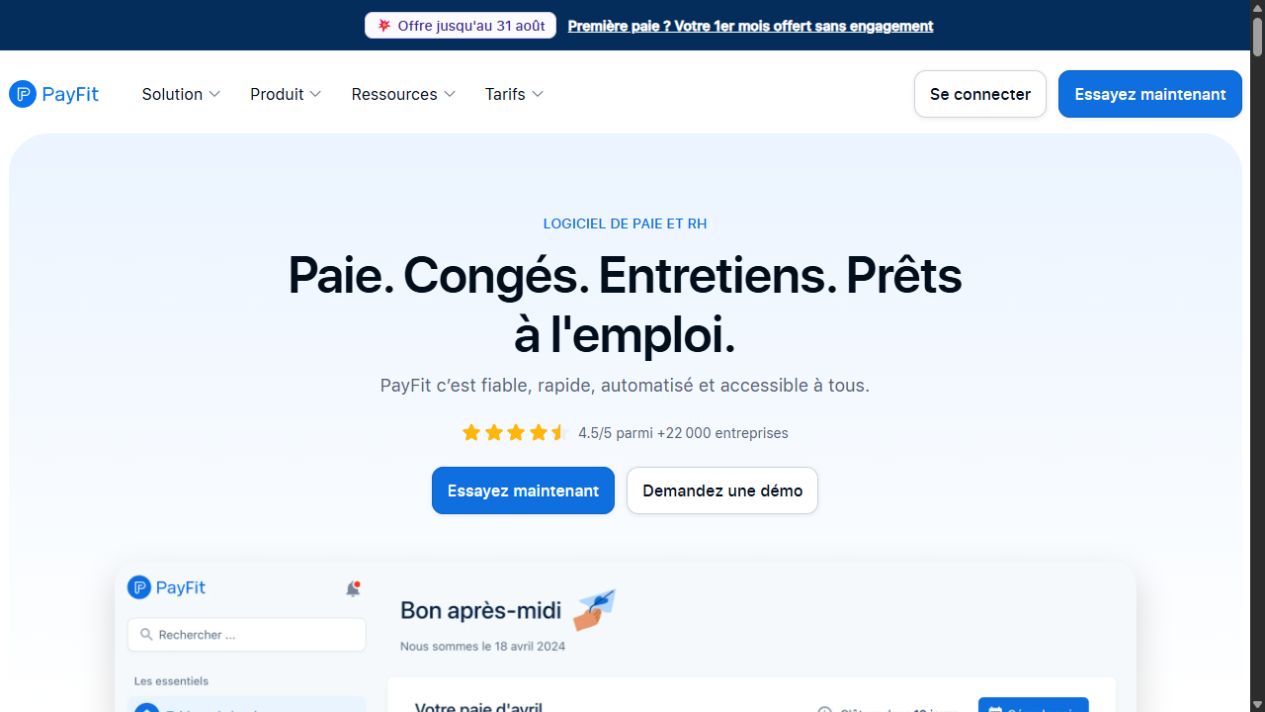 Aperçu de PayFit