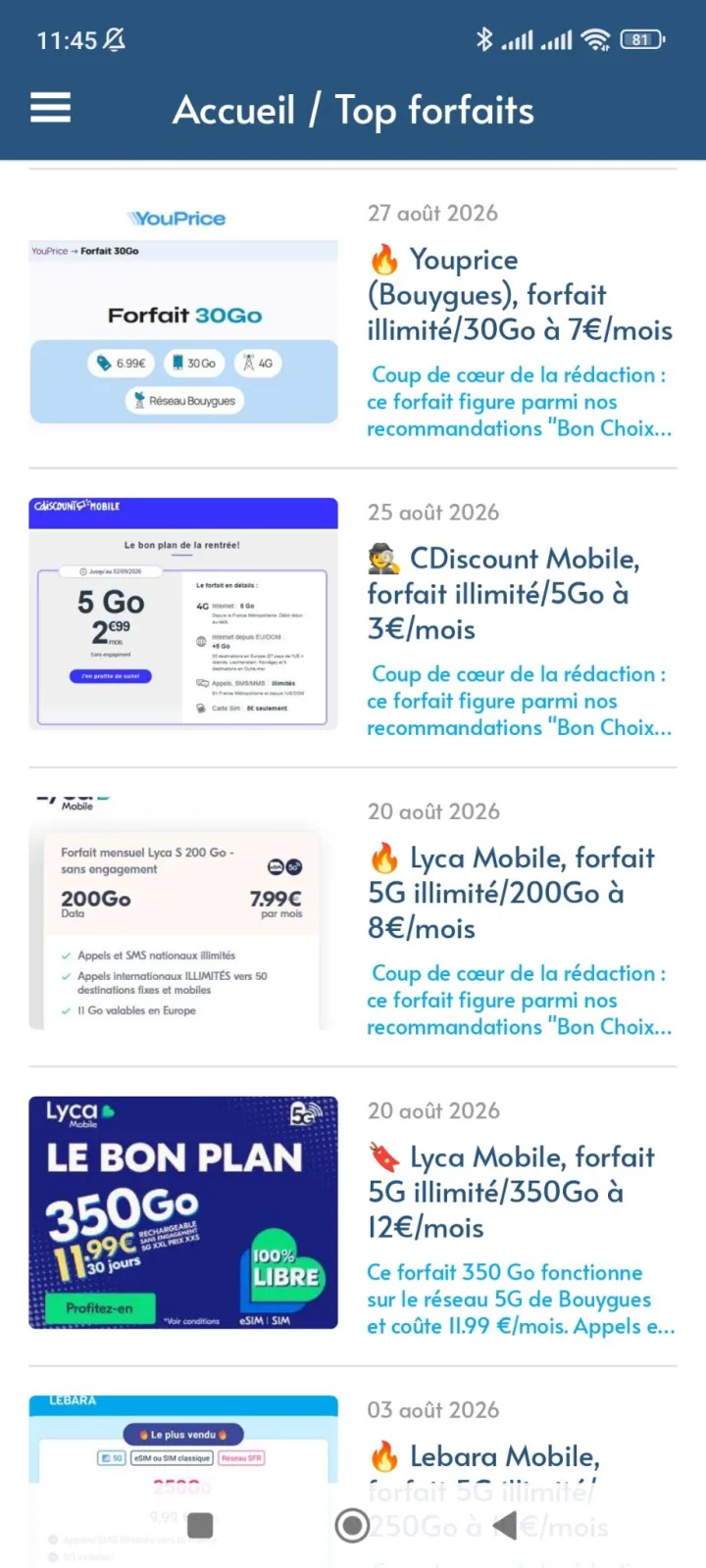 Couverture de Meilleur Forfait Mobile