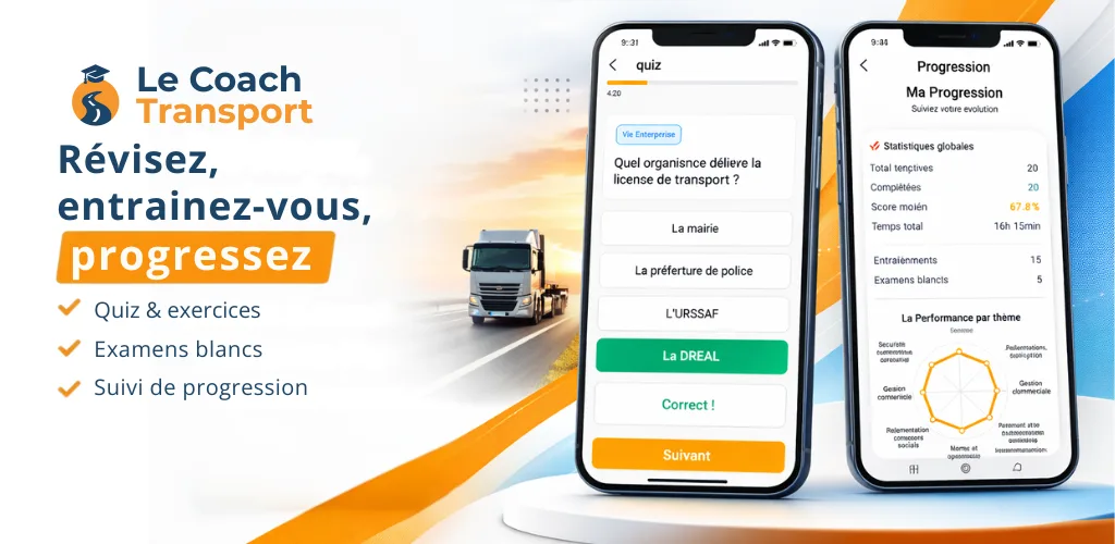 Captures d'écran et présentation de l'application Le Coach Transport